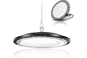 200W UFO LED High Bay ljus, LED-butiksbelysning med 1 meter kedja, 2 0000LM 6 500K, LED-spotlight inomhus, IP65 vattentät kom