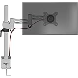 Duronic Single Monitor Arm Stand DM351X3 SR | PC Desk Mount | SILVER | Aluminium | Height Adjustable | For One 13-27 LED LCD 