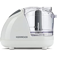 Kenwood Mini Chopper, 0.35 Litre Dishwasher Safe Bowl, 2 Speeds, Rubber Feet for Food Chopper Stability, 300 W, CH180B, Assor