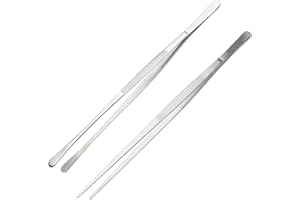 saizone Pince Cuisine,Pince Cuisine INOX,Pince Cuisine Grande,Pince Precision Cuisine,Pince Épiler Cuisine,Pinces à Barbecue pour La Cuisson,Pince Plate Cuisine,2 Pièces,30cm