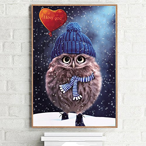 RunFar Eule DIY Dianant Stickerei Bilder Strass Kreuzstich für Heim Dekor Kinder Handarbeit
