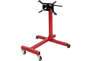 Shoze Steel Rotating Engine Stand with 360 Degree Adjustable Mounting Head and Folding Frame (1000 lb) 450kgs Capacity Red