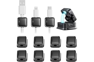smofish Supporto organizer per cavi Regalo, confezione da 12 clip magnetiche per cavi da scrivania, nasconde il cavo di ricarica del telefono, forte supporto adesivo per comodino