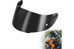 QINGZY Motorradhelm Visier, Helmvisier für Agv K1/K3SV/K5, Visier Motorrad Windschutz, Motorrad Windschutz Helm Objektiv (Schwarz)