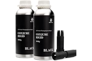 Chitu Systems Conjure Rigid Resin with Engineering-Like Features for Functional Gadgets Resin Printing, Low Shrinkage for Articulated Figure LCD 3D Printing (Black, 2kg)
