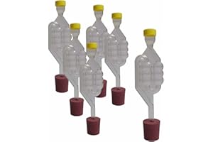 DIAH DO IT AT HOME Fermentazione Airlocks & Bungs in gomma per vetro Demijohn – Birra, vino, spirito – DIAH (12 x Airlock [6-Bubble Chambers] + Bungs)