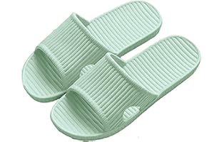 APIKA Pantoufles Antidérapantes pour Femmes Et Hommes Usage Intérieur Usage Extérieur Bain Sandal Soft Foam Sole Chaussures De Piscine Maison Accueil Slide(Vert,38/39 EU)