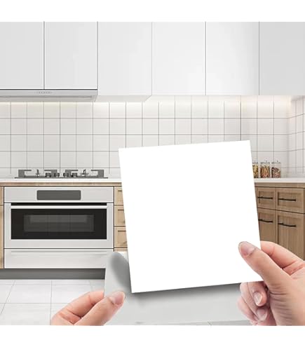 Tegelstickers 15 x 15 cm, 48 stuks zelfklevende tegels, waterdicht en