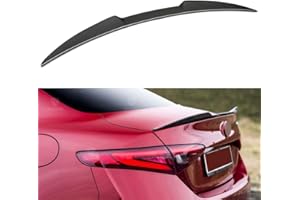 wowowa Finitura Nero Lucido per Baule Posteriore in Fibra di Carbonio per Alfa Romeo Giulia Spoiler Quadrifoglio Verde QV Style 2015 - UP