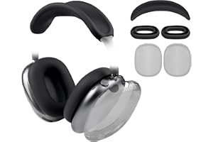 SOULWIT Skyddssats för AirPods Max 2/1 (2026/2024/2020, USB-C/Lightning), huvudbandsskydd + TPU-skydd + silikonskydd för öronkuddar, svettbeständigt tillbehör, lätt att tvätta, antireportage
