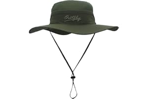 Outfly Breite Krempe Sonnenhut für Herren Mesh Bucket Hat Leichter Bonnie Hut Outdoor Angelhut
