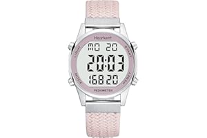HEARKENT Reloj podómetro para Mujer, grabación de calorías y Distancia, Alarma, Cuenta atrás, visualización de la Hora,sin Carga ni aplicación, 2401