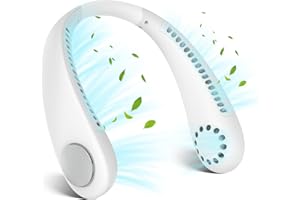 AUOKAI Nackenventilator, Ventilator Hals mit 360°Cooling Luftstrom, 2600mAh Hals Ventilator Mini USB Ventilator, 3 Speed Tragbare Hände frei Persönlicher Ventilator Nacken Neck Fan für Männer Frauen Kinder