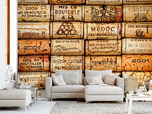FOTOTAPETE 400×280 cm – VLIES TAPETE PREMIUM – PROFI QUALITÄT – Top moderne Wanddeko – Riesen Wandbild – Top Design Tapete – Neue exklusive Edition mit noch besser Druckauflösung – Deutsches Premium Vlies – Korken Wein j-B-0021-a-a - 4