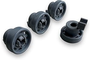 DL-pro 4x Korbrolle Oberkorb passend für Bosch Siemens Neff AEG Bauknecht Whirlpool Ikea 424717 für oberen Geschirrskorb Geschirrspüler Spülmaschine