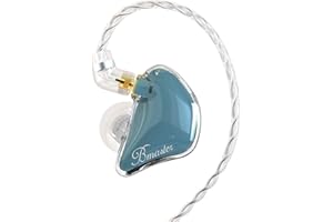 BASN Bmaster In-Ear-Kopfhörer, dreifache Treiber, mit zwei abnehmbaren Kabeln, passend für Audio-Ingenieure, Musiker, Blau