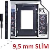 Alfais Al-4716 SATA HDD Harddisk Caddy Kızak Kutu SSD Notebook , İkinci HDD Takma, 9.5 mm