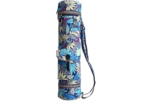 Shiwaki 28 Sac de Tapis de Yoga - Grand Sac à Bandoulière d'Exercice à Fermeture Éclair Complète, Entièrement Doublé à la Main Avec Sangle Réglable - Cadeau Feuille d'Érable