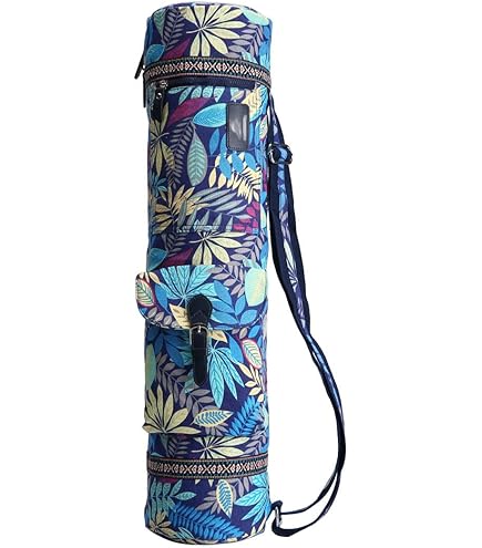 Sac à Tapis De Yoga Manuka Life – Coton Noir – Sangle Réglable – 70cm