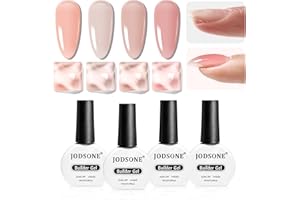 JODSONE Builder Gel Collection Automne 4 x 10 ml – Jelly Braun, pour extension et renforcement des ongles, gel de construction durable, durci aux UV