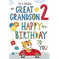 Regal Publishing Juvenile Birthday Card Age 2 Great Grandson - 9 x 6 inches
