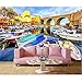 Produktbild Xbwy Frankreich Brücken Häuser Motorboot Boote Stadt Tapete, Restaurant Bar Wohnzimmer Tv Sofa Wand Schlafzimmer 3D Wandgemälde-150X120Cm
