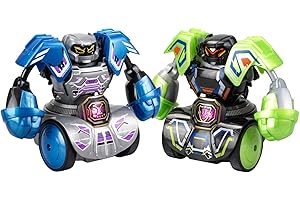 SilverLit YCOO Robo Kombat Tornado, Interactive Robot Fighting Toy with 360° Spin & Super Tornado Punch, 2 Battle Modes AI & Multiplayer, Sound Effects, LED Power Belt, Optimal for Kids 5+