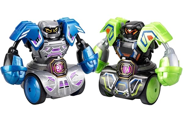 Silverlit YCOO Robo Kombat Tornado, Interactive Robot Fighting Toy with 360° Spin & Super Tornado Punch, 2 Battle Modes AI & Multiplayer, Sound Effects, LED Power Belt, Optimal for Kids 5+