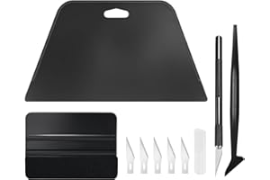 EHDIS Kit per Carta da Parati con due tipi di Raschietto per Pellicole, Taglierino di Precisione e Lame, Mini Raschietto, 5 pezzi - per Tutti i Tipi di Carta da Parati