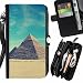 Produktbild Graphic4You Egypt Pyramids Postkarte Ansichtskarte Design Zipper Brieftasche mit Strap Hülle Tasche Schale Schutzhülle für HTC Desire 616 Dual Sim