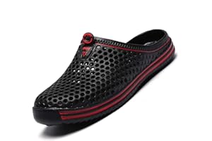 ReverseClock Women Garden Clogs Shoes Unisex Mesh Breathable Slippers Lightweight Summer Beach Sandals Walking Shoes