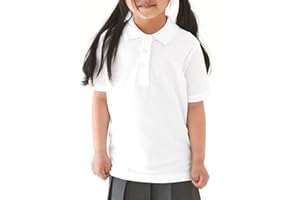 INTEGRITI SCHOOLWEAR Girls Polo Shirts School Uniform White 100% Cotton 3-16 Years