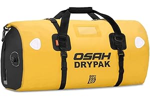 IRON JIA'S Motorbike 500D PVC Waterproof Reflective Tail Bag Motorcycle Saddle Luggage Outdoor Accessories Yellow 60L