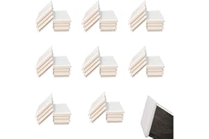 HJYZY Tubo rectangular de plástico de 60 mm x 40 mm para silla de mesa, estante de inserción, tapón de acabado, tapa de extremo de la silla, color blanco, 18 piezas