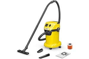 Kärcher aspiratore solidi liquidi WD 3 P V-19/4/20 con presa elettroutensile, funzione soffiante, 1000W, contenitore in acciaio inox 19 l, tubo 2m, filtro a cartuccia, filtro in vello