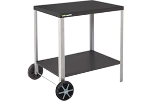 Cook'in garden - Desserte Media S Chariot avec Plan de Travail - Meuble sur Roulettes - Cuisine Extérieure - Support Idéal pour Plancha ou Barbecue - Facile à Déplacer