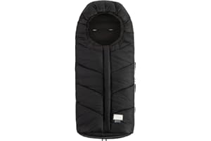 Nuvita 9925 Junior One+ | Sacco universale per passeggino | Protezione da 6 a 36 mesi (100cm)| Protezione fino a -18°C e Impermeabilità anti vento | Nero