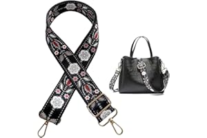 EWOECUI Bandouliere pour Sac a Main Femmes, Bandoulière Bandouliere Sac Réglable Lanière Anse d'épaule, Sangle de Sac à Main Remplacement 3.8cm de Large Sangles Bricolage DIY Accessoires