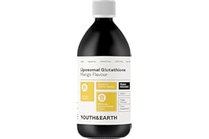 Youth & Earth Glutathione Liposomal Liquid 400mg Mango Flavour - Intracellular Antioxidant & Natural Anti-Ageing