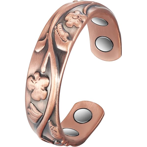 Bracciale in rame per donne signore madre figlia braccialetti regolabili apertura