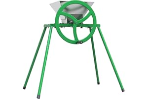 ‎SQUEEZE MASTER SQUEEZE master 7L Fruit Mill with Stand, Stainless Steel Apple Press, 7 Litre Hand Mill, Stainless Steel Funnel, Nylon Teeth, Green