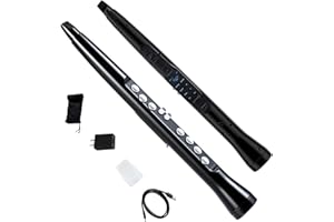 KOMFOTTEU KOMFOTEU Juego de Instrumento de Viento Digital Portátil, Saxofón Electrónico con 100 Sonidos, MIDI Inalámbrico, Altavoz HIFI, Rango de 4 Octavas y 2 Digitaciones, Instrumento Recargable