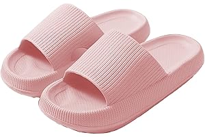 Yeeteepot Pantoufle de Douche Hommes Femmes Antidérapantes Claquettes Sandales Confortable Plage Chaussons Été Maison Mules Semelles Épaisses Pantoufles