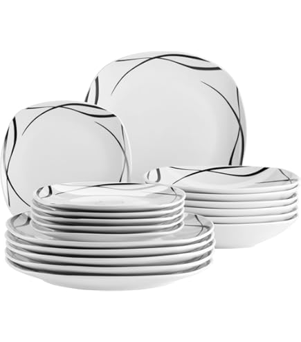 6 Dinerborden Esmee - Geglazuurd Aardewerk - Grijs - Secret de Gourmet