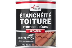 Étanchéité Toiture : Peinture résine d'étanchéité ARCAFILM pour Toit et Tuile - 0.75 L Tuile - ARCANE INDUSTRIES