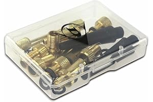 Dunlop Sports Dunlop - Juego de adaptadores de válvula de Bicicleta para Adultos, 14 Piezas, Color Negro