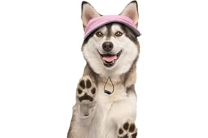 BASVII Cappello da Baseball per Cani in Morbido Velluto a Coste, Dimensioni regolabili, Come Abbigliamento per Cani da Compagnia, per la Decorazione e la Protezione Solare (XL, Rosa)