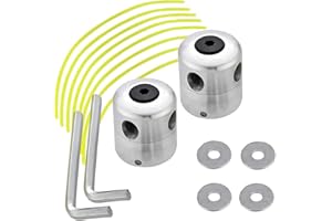 Deautie Desbrozadora Repuestos, 2Pcs Aluminio Cortacésped, Cabezal Desbrozadora Universal, Aluminio Cabezal Desbrozadora, para Desbrozadora de Césped (Plata)