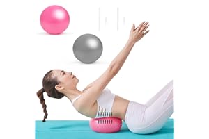 ‎KYYLZ KYYLZ Gymnastikball Kleiner Pilates Ball 17-25cm Soft Yoga Ball Kleine Übung Ball mit Aufblasbarem Strohhalm,Anti-Burst-Übungsball Fitness Ball für Yoga,Pilates,Balance,Physiotherapie,Stretching