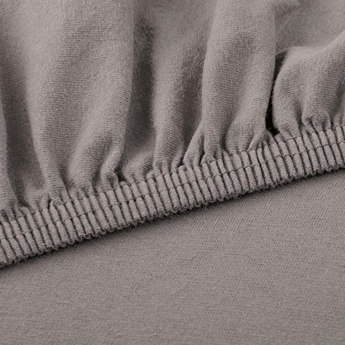 Spannbettlaken Jersey Baumwolle | viele Farben alle Größen | Spannbetttuch für Standardmatratzen | 140 x 200 bis 160 x 200 CelinaTex 0002793 Lucina dunkel-grau - 3